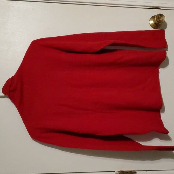 New Liny Xin women's L red soft superfine merino wool turtleneck sweater - Picture 7 of 9